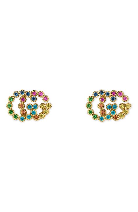 gucci bamboo stud earrings|gucci multi stone earrings.